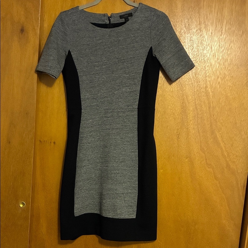 J. Crew Gray and Black Knit Dress - Size 0